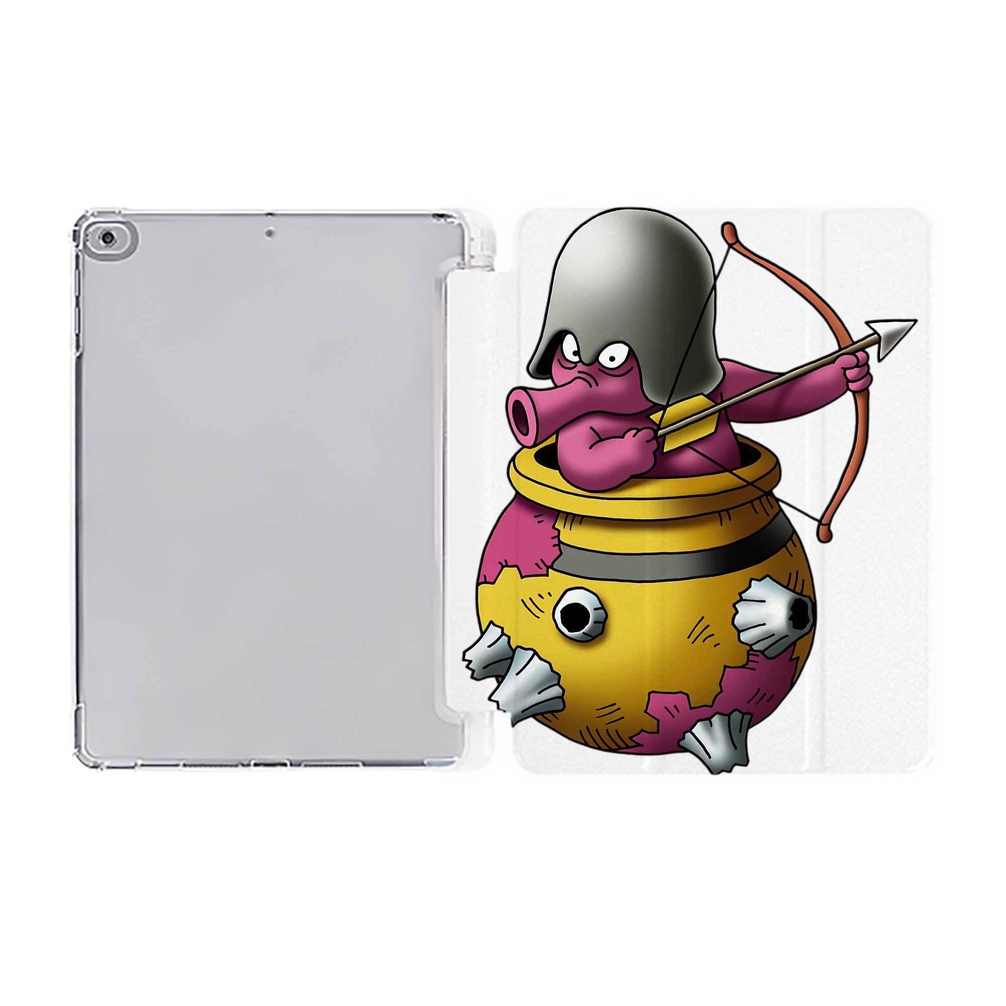 （画像用） ドラゴンクエスト Doragon Kuesuto Dragon Quest IPad ケース ペン収納付き 三つ折りスタンド PUレザー×シリコン 対応機種9.5/10.5/10.9インチ
